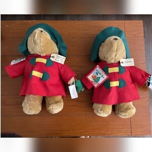 *Set of 2* Vtg Holiday Paddington Bear Sears Kids Gift 16" Christmas Plush 1997